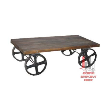 Nouvelle table roulante en bois moderne